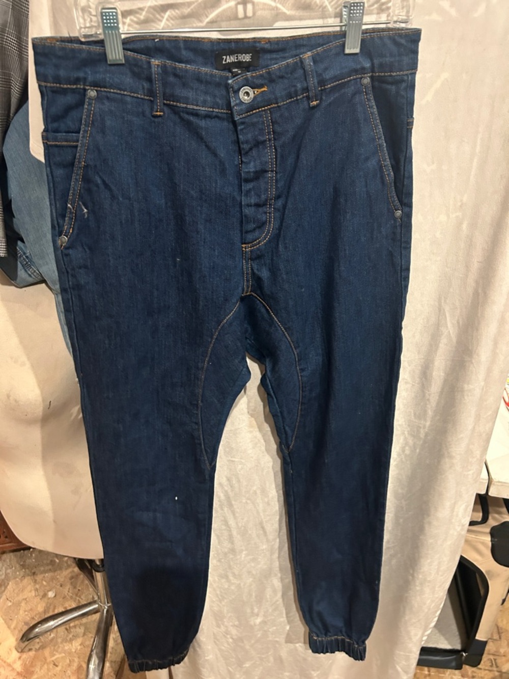 Zanerobe Men's Indigo Blue Relaxed Jogger Jeans
